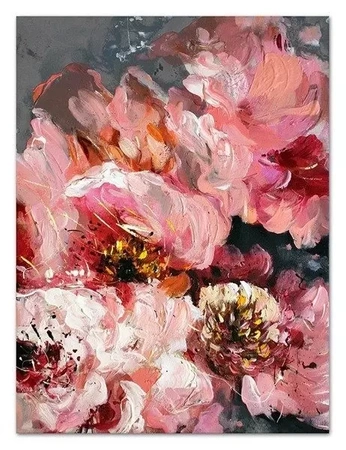 Kwiaty nowoczesne - Pastelowy klomb - 110x150 cm - G100066