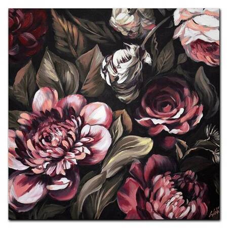 Kwiaty nowoczesne - Różowy klomb - 60x60 cm - G99019