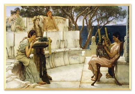 Lawrence Alma-Tadema - Safona i Alcaeus - 109x78 cm - G94392