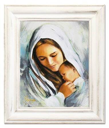 Maryja - Matka Boska z małym Jezusem - 27x32 cm - G16047