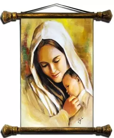 Maryja - Matka Boska z małym Jezusem - 54x82 cm - G01526