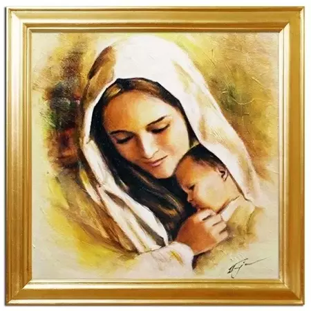 Maryja - Matka Boska z małym Jezusem - 74x74 cm - G16745