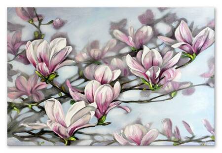 Obraz olejny - magnolia - 60x90 cm - G103153