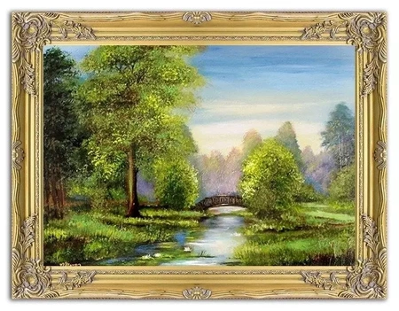 Pejzaż tradycyjny - Mosteczek - 63x84 cm - G05535