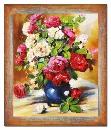 Róże - W niebieskiej kuli - 65x64 cm - G05768