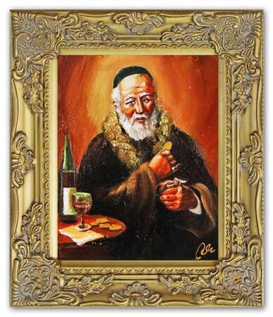 Żyd na szczęście - Mieszek z pieniędzmi - 30x35 cm - G01494